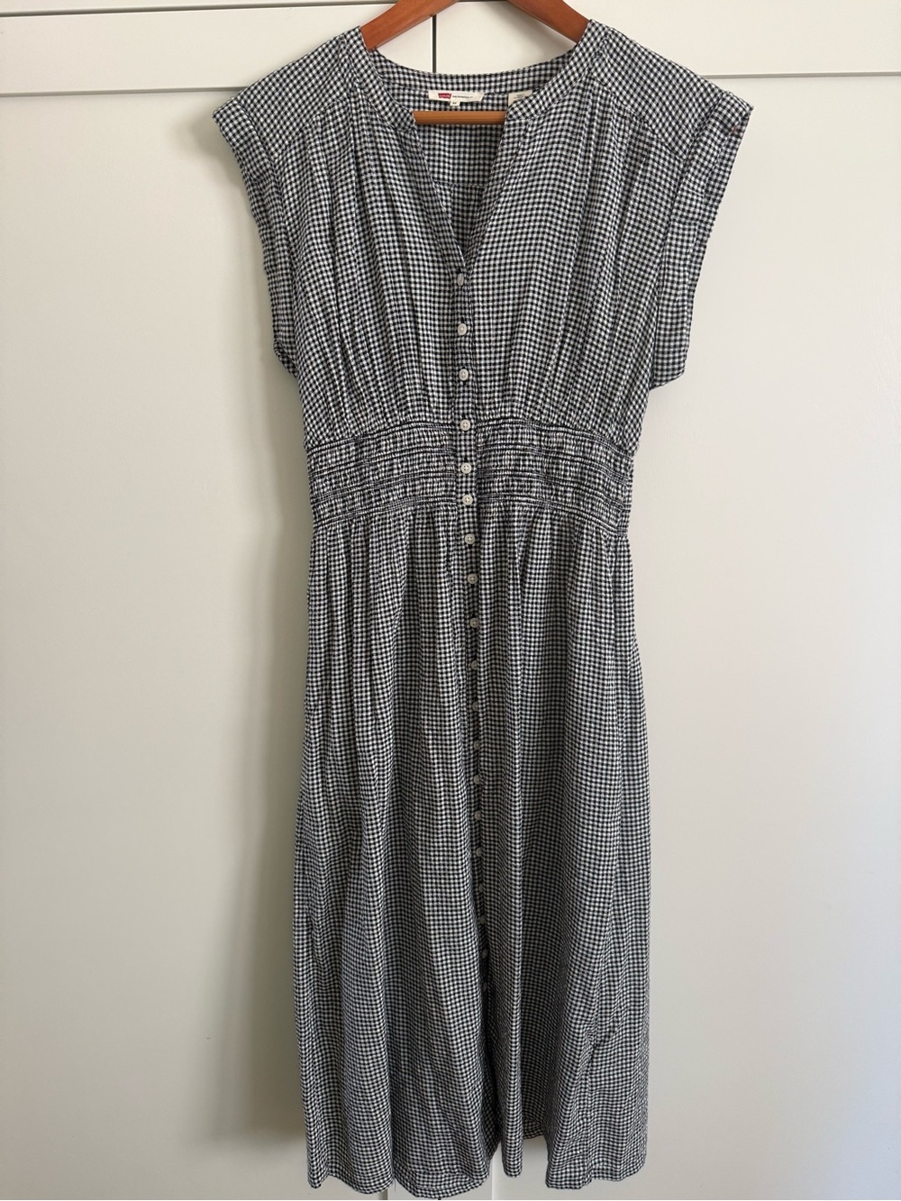 Levi’s Beatrice Button-Front Women's Midi Dress Patrica Check sold out